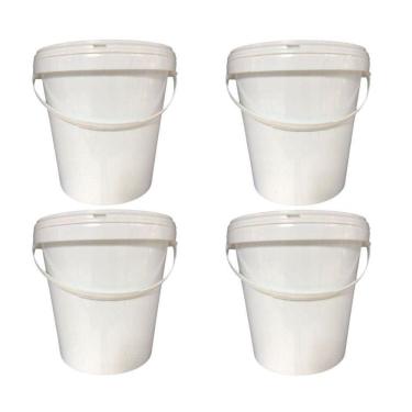 Imagem de Balde Para Guardar Brinquedos 3.6L E Tampa Lacre - 4 Pçs