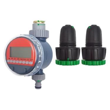 Imagem de BYYINGSUS Válvula esférica temporizador de irrigação A-utomatic LCD regador eletrônico de tanque de água irrigador para estufa de jardim doméstico (temporizador de válvula esférica-d)