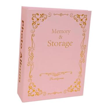 Imagem de IEUDNS Álbum de fotos 4x6, livro de imagens, álbum de scrapbooking, faça você mesmo, livro de memórias de bebê com 100 bolsos para festa, aniversário, Rosa