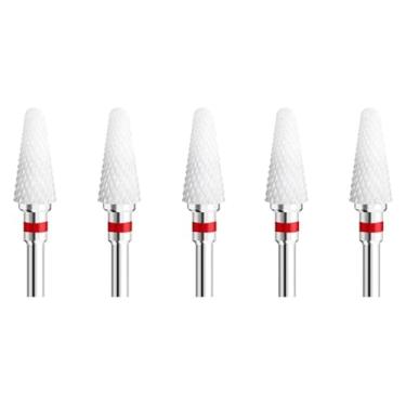 Imagem de 5 peças de cerâmica para arte de unhas, cortador rotativo, aparelho de limpeza para manicure, acessórios de máquina de trituração de unhas, ferramenta de gel de unha