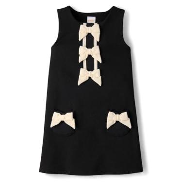 Imagem de Gymboree Vestidos sem mangas para bebês meninas e crianças pequenas, Laços pretos, 4 Anos