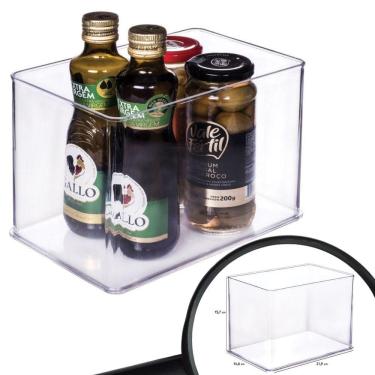 Imagem de Organizador de plástico acrílico 21,9 x 14,6 x 15,75 cm H3 Plasutil ref.15532