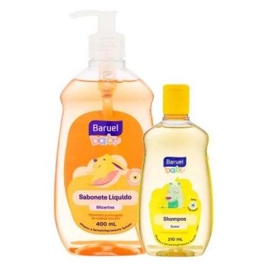 Imagem de Kit Baruel Baby Sabonete Líquido Glicerina 400ml+Shampoo Suave 210ml
