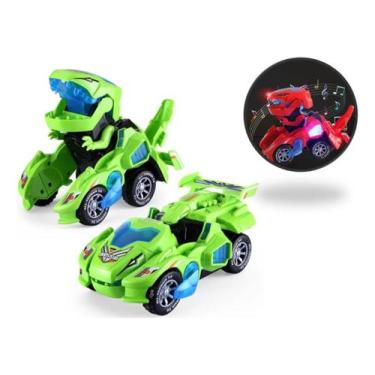 Imagem de Brinquedo Carrinho Dinossauro Transformes Gira 360 Bate E Volta - Xing