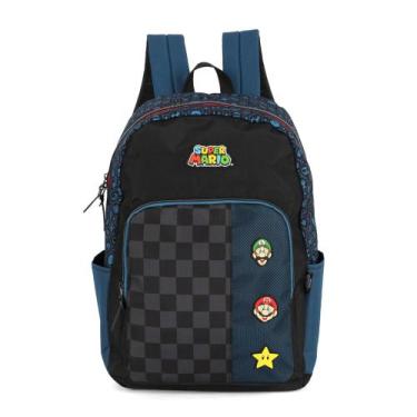 Imagem de Mochila de Costas Super Mario Azul Luxcel MS49881MO Lançamento 2026