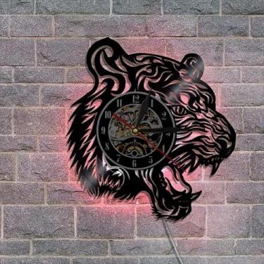 Imagem de Relógio de parede com disco de vinil musical - Relógio de parede com l