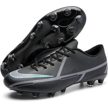 Imagem de Tênis de futebol masculinos de futebol com pontas longas, couro e borr