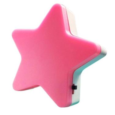 Imagem de Abajur Luminária Infantil Tomada Quarto Bebê Luz Led Estrela - Maxmidi