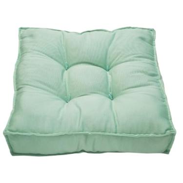 Imagem de Almofada Futon 40x40 Quadrado Assento Banco Shelter(Verde Claro)