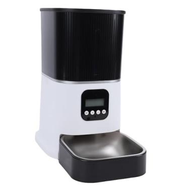 Imagem de Luqeeg Alimentador Automático para Gatos de 6L, Dispensador Inteligente de Ração para Animais de Estimação com Temporizador, Controle LCD Fonte de Alimentação Dupla para Casa