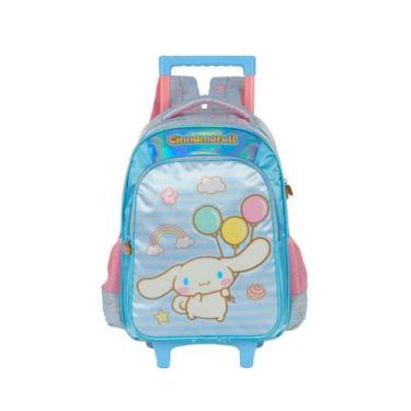 Imagem de Mochila Escolar Rodas Cinnamoroll Hello Kitty Infantil - Luxcel, Azul