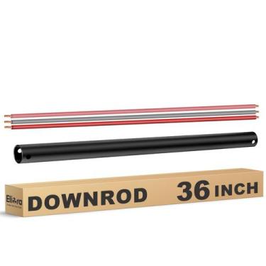 Imagem de Acessórios para ventilador de teto Downrod Eliora 36cm Preto