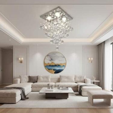 Imagem de Lustre para sala, quarto, cozinha, sala de janta em cristal k9 base 30