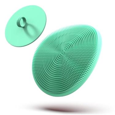 Imagem de Boie USA Esfoliante Corporal Loop - De Banho Macio Semelhante A Silicone, Escova Limpeza, Bucha Vegetal Substituição Para Pendurar Na Parede, Todos Os Tipos Pele, Cor Menta