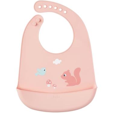 Imagem de Buba, Babador Em Silicone Com Pega-Migalhas Cloudy Rosa