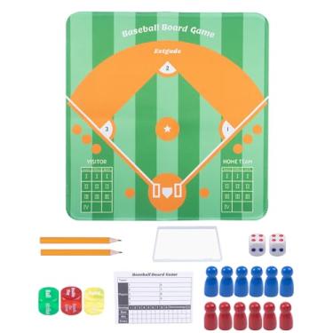 Imagem de Extguds Baseball Board Game, Baseball Dice Board Game for Families, Parties and Gatherings, Classic Tabletop Baseball Games with Scorepad, Dice, Wooden Pieces, Storage Cube and More, for 2-6 Players