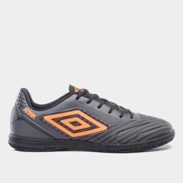 Imagem de Chuteira Futsal Umbro Attak III Unissex, Preto, Grafite, 40