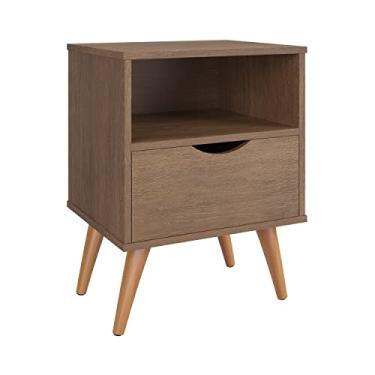 Imagem de Mesa De Cabeceira Com 1 Gaveta E Nicho Grécia - Pés Palito (Canela)