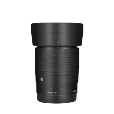 Imagem de 30 1.4 E Acessórios de película para lente de câmera adesivo de película protetora de vinil para Sigma 30 mm F1.4 DG DN adequado para Sony E Mount adesivos protetores de câmera (preto favo de mel)