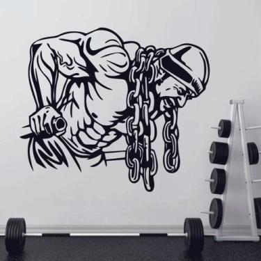 Imagem de Adesivo de Parede Decorativo Academia Musculação exercício funcional24