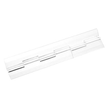 Imagem de Dobradiças de acrílico, dobradiça dobrável de acrílico transparente dobradiça para caixa de artesanato (200 x 42 mm/7,9 x 1,7 polegadas)