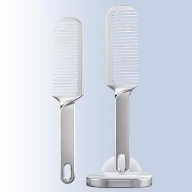 Imagem de Pente de cabelo para mulheres e homens, pente de cabelo durável para desembaraçar com alça, pente desembaraçador grande para cabelo fino e liso