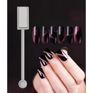 Imagem de Ímã de unha de cabeça dupla olho de gato ímã mágico ferramenta bastão