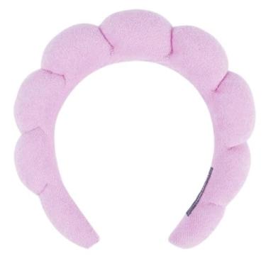Imagem de Faixa de cabeça para lavar o rosto, esponja, maquiagem, cuidados com a pele, faixa de cabelo felpuda macia para mulheres, meninas, acolchoada, antiderrapante, acessório de cabelo grosso