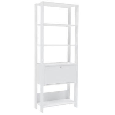 Imagem de Estante Livreiro 1 Porta 166x63 Cm Branco Arly - MILANI MOVELARIA