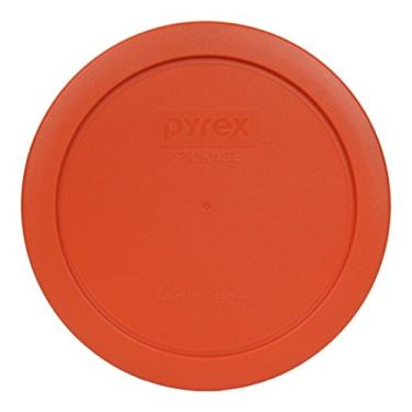 Imagem de Tampa de armazenamento redonda de 4 xícaras Pyrex 7201-PC para tigelas de vidro, Pumpkin Orange, 4 Cup, 950mL, 1