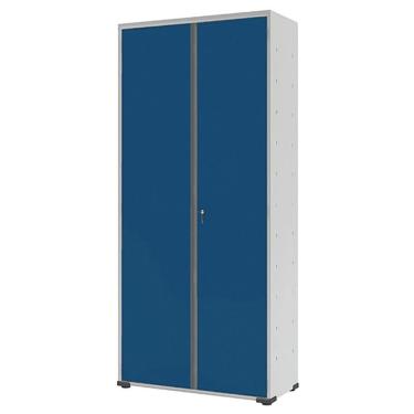 Imagem de Armário Aço Escritório Fechadura 4 Prateleiras Azul