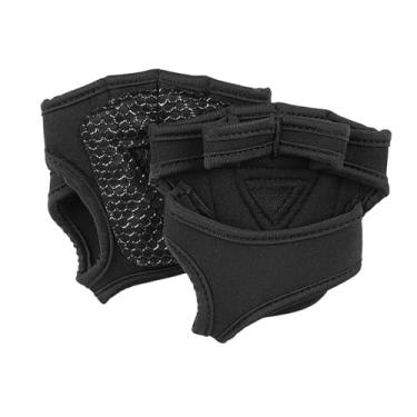 Imagem de Zxpjkyu Conjunto de 2 Luvas de Musculação com Protetores de Palma Confortáveis ​​e Respiráveis ​​para Homens E Mulheres, Ideais para Levantamento Terra, Preto, Xl