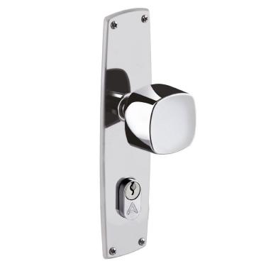 Imagem de Fechadura Entrada Classic Bola Espelho 5,5cm Polido Inox Aliança