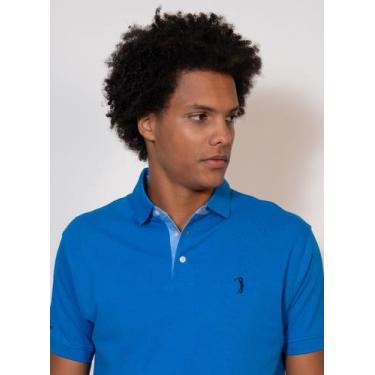 Imagem de Camisa Polo Azul Escuro Lisa Aleatory, Azul escuro, M