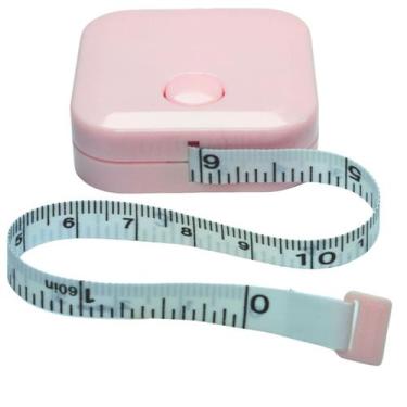 Imagem de Trena Fita Metrica 150 Cm Corporal Saude - LOVE SAUDE, ROSA QUADRADA