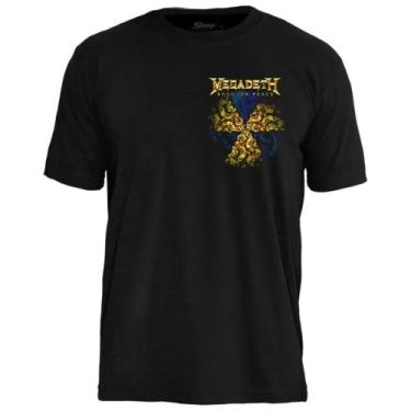 Imagem de Camiseta Megadeth Unissex Rock Banda Estampada  Stamp Algodão - Stamp 