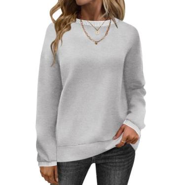 Imagem de Moletom AKEWEI Oversize Leve Color Block para mulheres