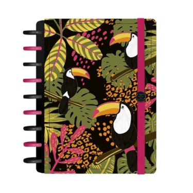 Imagem de Caderno Iscool Disc Inteligente 140 Folhas Tropical Tucano Preto M+