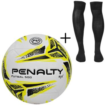 Imagem de Kit 01 Bola De Futsal Penalty RX 500 XXIII + 01 Meião Penalty Storm-Masculino
