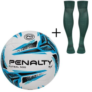 Imagem de Kit 01 Bola De Futsal Penalty RX 500 XXIII + 01 Meião Penalty Storm-Masculino