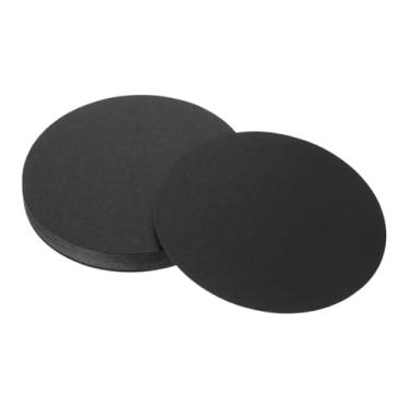 Imagem de FashionCha Pacote com 20 Folhas Redondas de Cartolina Preta em Branco para Murais, Escrita, Festas Ou Trabalhos Manuais, M