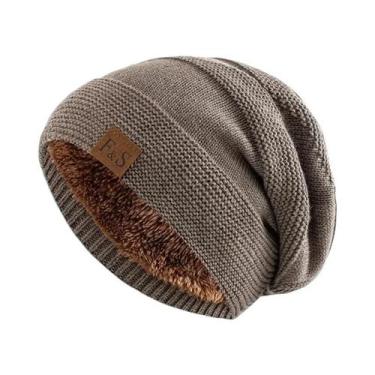 Imagem de Gorro De Inverno Unissex Forrado Com Pelo, Quente E Tricotado Para Hom