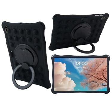 Imagem de Misenya Capa para tablet Samsung Galaxy Tab S9 FE+/S9+ Plus/S8 Plus/S7 FE +/S7 Plus 12,4 polegadas, capa multifuncional adequada para crianças (preto)
