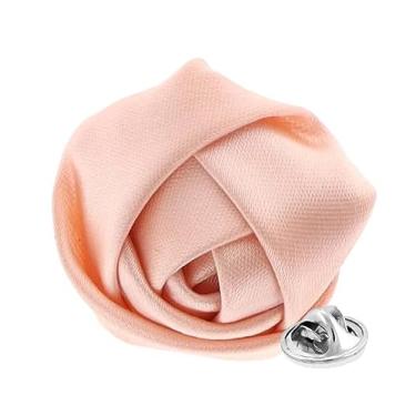 Imagem de Vittorio Vico Broche masculino formal de lapela de flor sólida: alfinetes de acessórios de terno de flor para terno ou smoking, 1.5" (3.80CM), Poliéster, Não aplicável