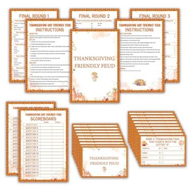 Imagem de Thanksgiving Friendly Feud Game, Happy Thanksgiving Trivia Feud Quiz, Fall Harvest Board Game for Adults Family, Fall Holiday Party Activities Decorations, Autumn Party Supplies & Favors -05