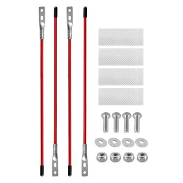 Imagem de Qnbes Guia de lâmina de marcador de arado de neve de 73 cm adequado para Blizzard Boss SNO-Way Western Meyer Polaris e muitos caminhonetes SUV UTV ATV, junta vermelha de aço inoxidável de fio de aço