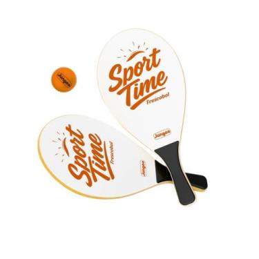 Imagem de Kit Frescobol Junges Profissional  2 Raquetes MDF + Bolinha