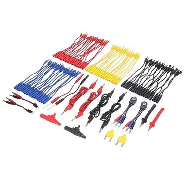 Imagem de KIMISS Kit de Cabos de Teste Automotivo de 90 Unidades - Sondas Terminais de Multímetro, Latão Banhado a Ouro, PVC, Acessórios de Teste de Circuito Com Estojo de Armazenamento para Manutenção de