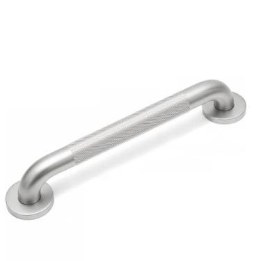 Imagem de ACEDSGN Barras de apoio de chuveiro de 50 cm para idosos, barra de apoio de aço inoxidável de níquel escovado de 3 cm para banheiro, corrimão de segurança serrilhada antiderrapante para parede de vaso
