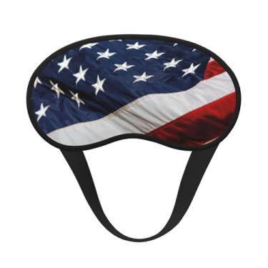 Imagem de Máscara de dormir blackout com estampa da bandeira americana, máscara para os olhos, leve, macia, para dormir, meditação, viagem, ioga